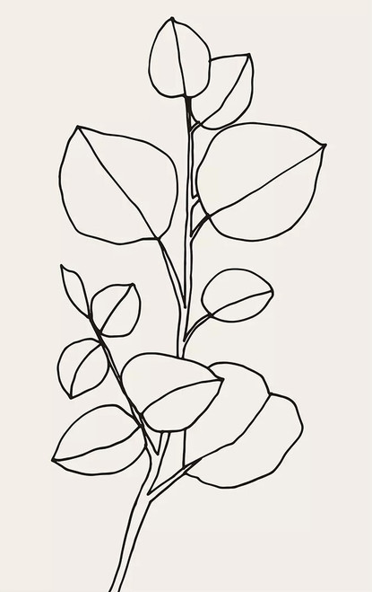 Set of 3 Neutral Botanical Line Art Prints - Minimalist Decor Wall Art B Poster
