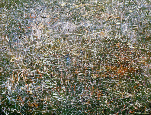 1950 Mark Tobey Written over the Plains American painting Art Gallery Poster Can