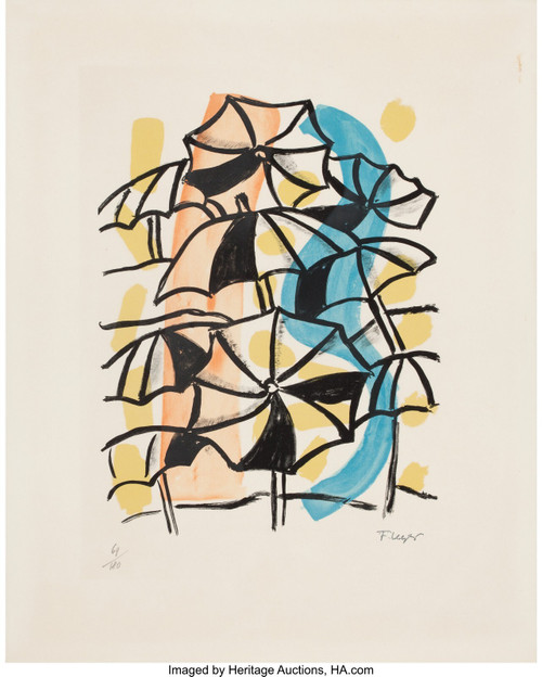 FERNAND LÉGER (French, 1881-1955). Umbrellas. Poster Canvas Movie Film Print A0