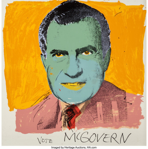Andy Warhol (1928-1987). Vote McGovern, 1972. Poster Canvas Print Art Painting D