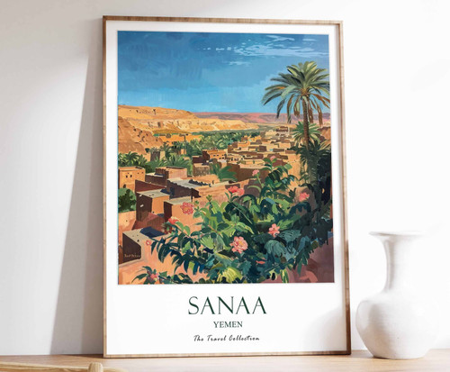 5_Sanaa Print, Sanaa Travel Poster, Middle East Travel Print, Islamic Decor, Gif