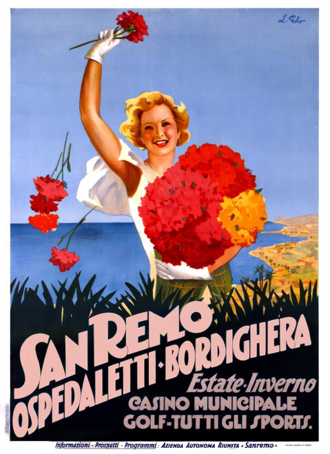 51258473532_POLO, L. San Remo, Ospedaletti-Bordighera, casino, golf, 1933.-artof