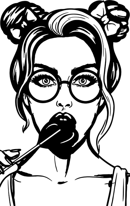 girl with lollipop (2) Poster Canvas Movie Film Print A0 A1 A2 A3 A4 A5 A6 Art