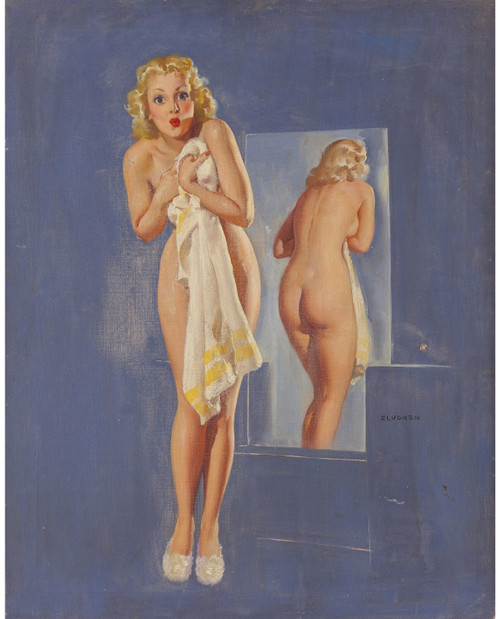 Gil Elvgren - Pinup Girl - Double Exposure 1941 Poster Canvas Movie Film Print A