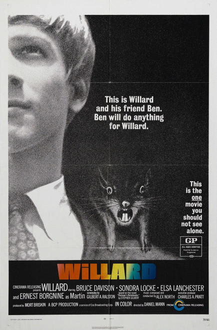 Willard (1971)_0 Poster Canvas Movie Film Print A0 A1 A2 A3 A4 A5 A6 Art Wall De