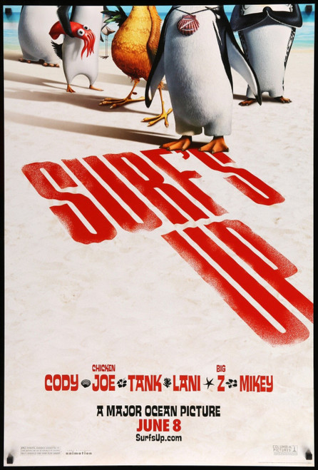 SURF'S UP (2007) 2 Poster Canvas Movie Film Print A0 A1 A2 A3 A4 A5 A6 Art Wall