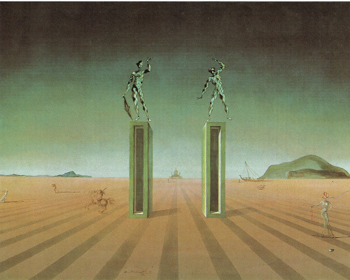 Composition two Harlequins 1942 Dali