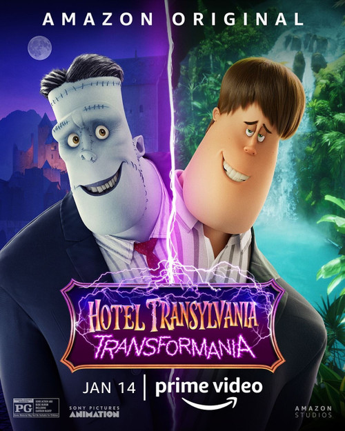 Hotel Transylvania Transformania 4 Poster Canvas Movie Film Print A0 A1 A2 A3 A4