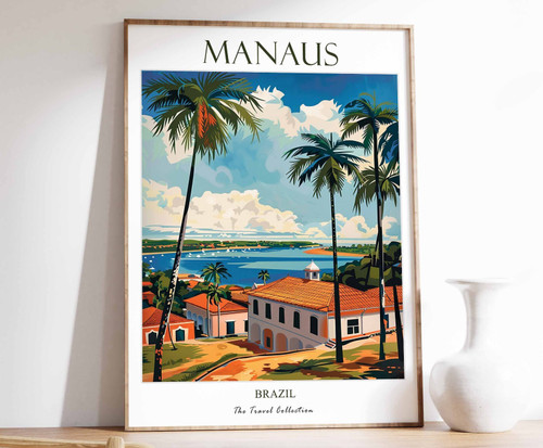 1_Manaus Print, Manaus Travel Poster, Brazil Travel Print, Tropical Decor, Botan