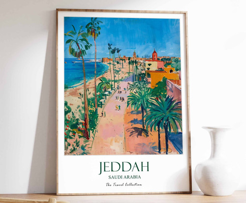 11_Jeddah Print, Jeddah Travel Poster, Saudi Arabia Poster, Islamic Decor, Middl