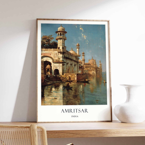 7_Amritsar Poster, Home Decor, Travel Art, Indian Wall Art, India Travel Poster,
