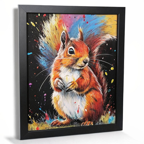 Squirrel Wall Art Picture Graffiti Style Squirrel Print Cute Squirrel Gift Poste