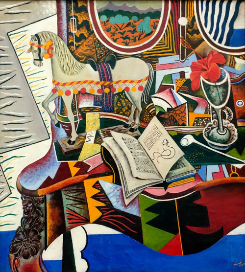 Joan Miró - Horse Pipe Red Flower Poster Canvas Movie Film Print A0 A1 A2 A3 A4