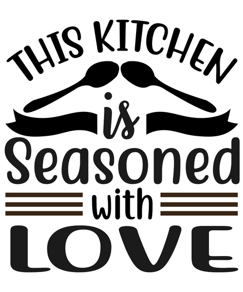 This kitchen is seasoned with love-01 Poster Canvas Movie Film Print A0 A1 A2 A