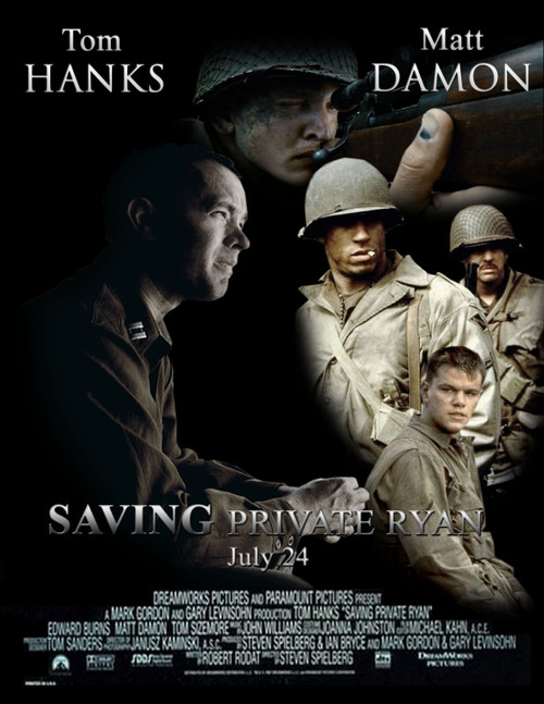 private ryan 1 Poster Canvas Movie Film Print A0 A1 A2 A3 A4 A5 A6 Art Wall Deco