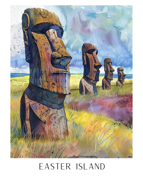 easter island(2) Poster Canvas Travel Holiday Trip Print Turism A0 A1 A2 A3 A4 A