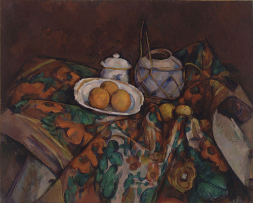 Paul Cézanne - Still Life with Ginger Jar, Sugar Bowl, and Oranges Poster Canvas