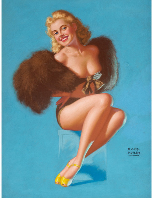 Earl Moran - Pretty Foxy Poster Canvas Print Art Painting Decor Reprint wall A0