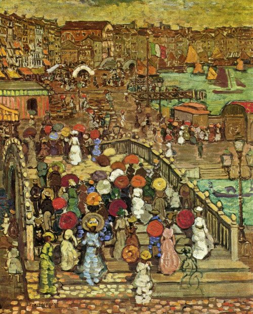 1899 Maurice Prendergast Pont de la Paille American painting Poster Canvas Movie