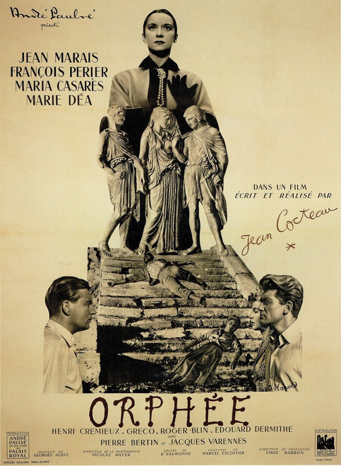 Orphee- French 1949 small Poster Canvas Movie Film Print A0 A1 A2 A3 A4 A5 A6 Ar