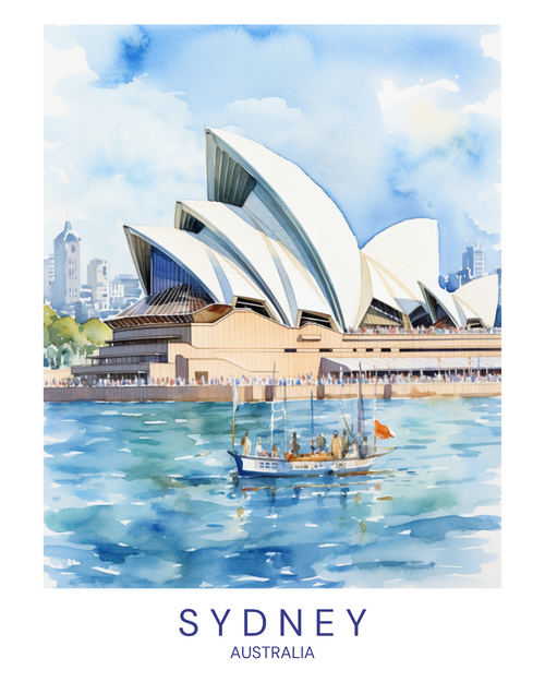 sydney australia Poster Canvas Travel Holiday Trip Print Turism A0 A1 A2 A3 A4 A