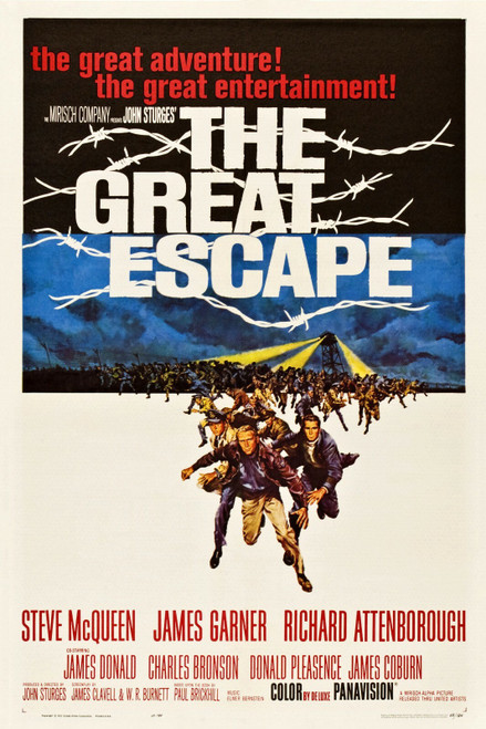 The Great Escape- Poster (A0-A4) Film Movie Picture Art Wall Decor Actor