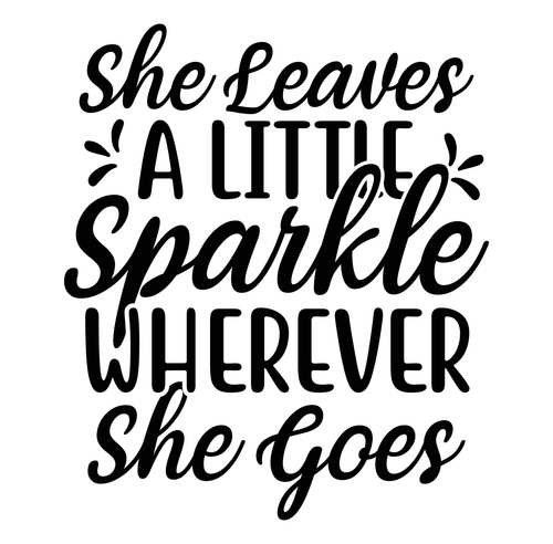 She Leaves A Little Sparkle Wherever She Goes-01 (2) Poster Canvas Movie Film Pr