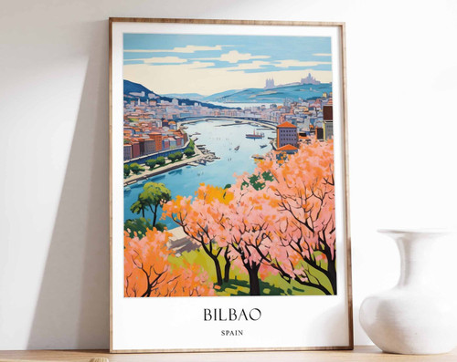 6_Bilbao Poster, Spain Poster, City Poster, Travel Poster, Wall art, Home Decor,