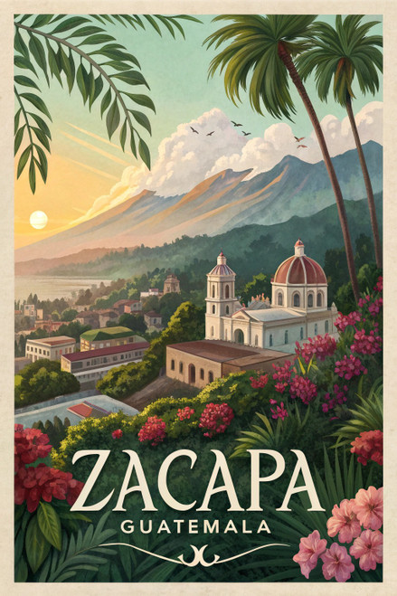 Captivating Zacapa Guatemala Travel Poster - Exotic Cityscape Art Print Poster M