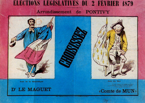 1879 André Gil Elections législatives du 2 février Colorée à la main, Post Ar