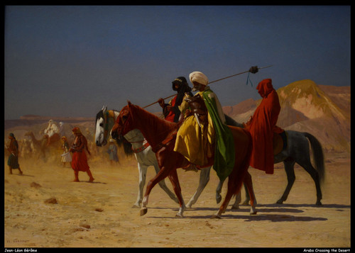 jean-lon-grme---arabs-crossing-the-desert--jpb_24436561259_o(1) Poster Canvas Mo