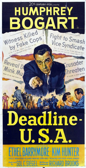 Deadline - U.S.A. (1952)_1 Movie Film Poster Canvas iconic design
