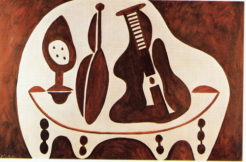 Pablo Picasso - Fruit dish bottle guitar 1925 Poster Canvas Movie Film Print A0