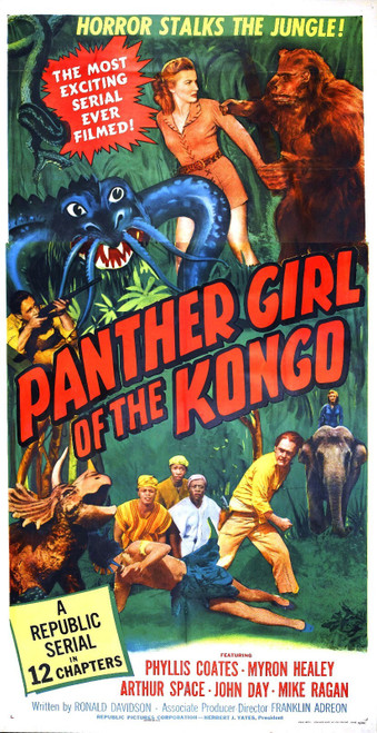 Panther Girl Of Congo 02 Poster Canvas Movie Film Print A0 A1 A2 A3 A4 A5 A6 Art