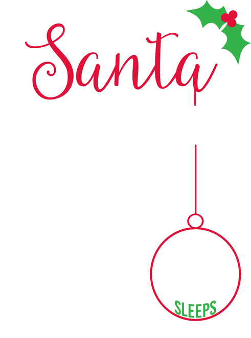 Santa Chalkboard Poster Canvas Movie Film Print A0 A1 A2 A3 A4 A5 A6 Art Wall De