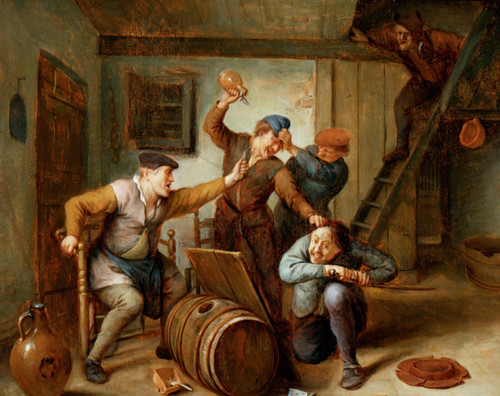 Jan-Steen-A-Brawl-in-a-Tavern Poster Canvas Movie Film Print A0 A1 A2 A3 A4 A5 A