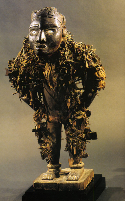 Fetiche Kongo, bois, clous, Republique Populaire du Congo Kongo fetish, wood, na