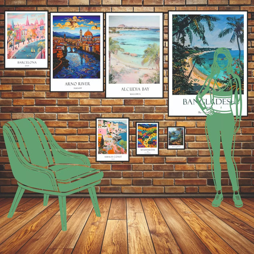 barcelona (2) Poster Canvas Travel Holiday Trip Print Turism A0 A1 A2 A3 A4 A5 A