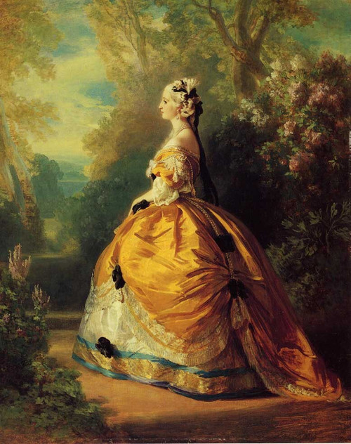 Winterhalter_Franz_Xavier_The_Empress_Eugenie_a_la_Marie_Ant Poster Canvas Movie