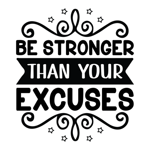 Be Stronger Than Your Excuses-01 (9) Poster Canvas Movie Film Print A0 A1 A2 A3