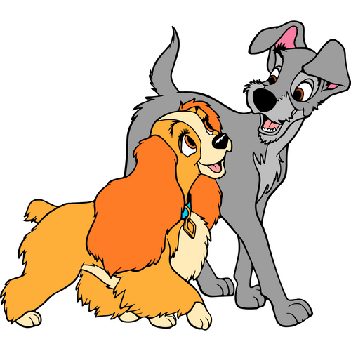 Lady and the Tramp (70) PNG Poster Canvas Movie Film Print A0 A1 A2 A3 A4 A5 A6