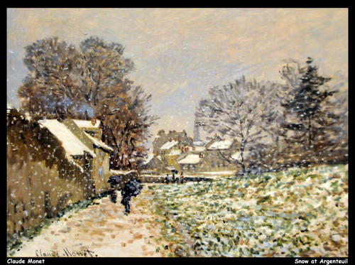 claude-monet---snow-at-argenteuil_11015971145_o(1) Poster Canvas Movie Film Prin
