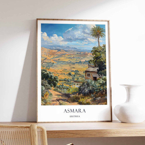 1_Asmara Poster, Eritrea Decor, Eritrea Art, African Wall Art, Africa Travel Pos