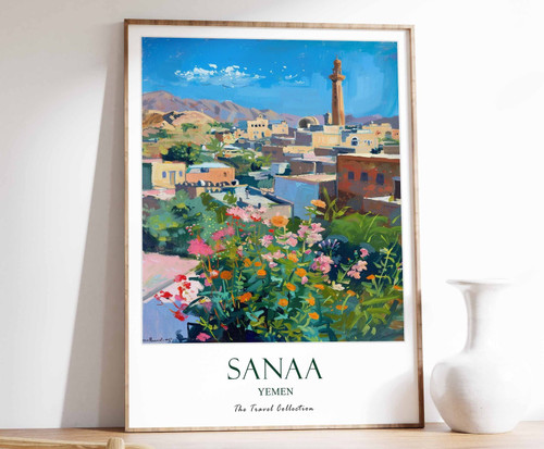 3_Sanaa Print, Sanaa Travel Poster, Middle East Travel Print, Islamic Decor, Gif