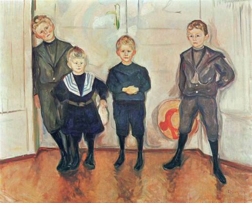 Edvard Munch - The children of Dr. Linde Poster Canvas Print Art Painting Decor