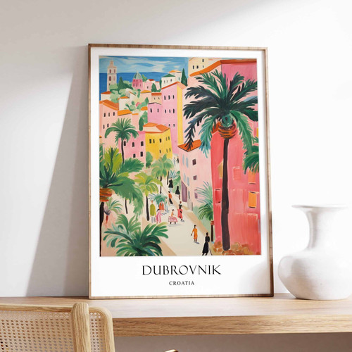 5_Dubrovnik Poster, Croatia Poster, European Poster, Medieval Poster, Coastal De