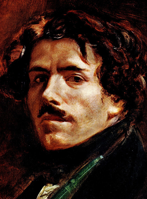 Delacroiix - self Portrait 1835 Art Gallery Poster Canvas Print Wall Decoration
