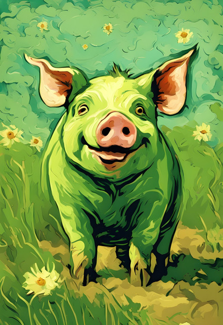 Happy Pig (2) Poster Canvas Movie Film Print A0 A1 A2 A3 A4 A5 A6 Art Wall Decor