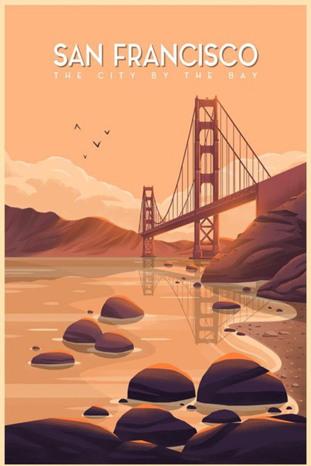 San Francisco Retro Classic Travel Poster (61) Poster Canvas Travel Holiday Trip