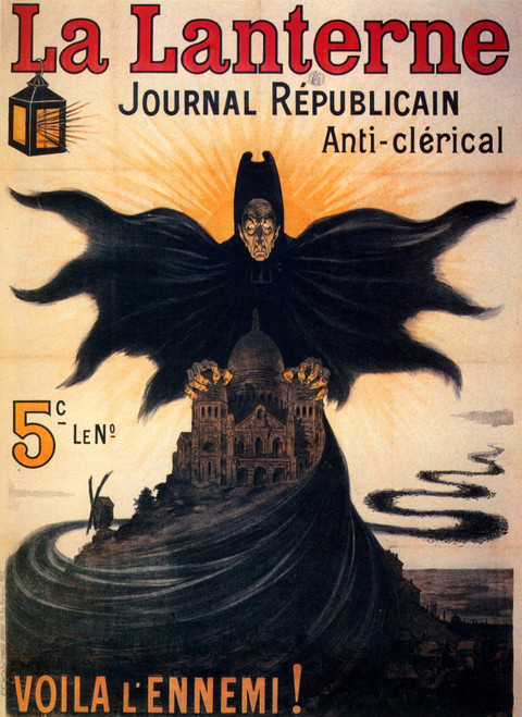 1890 Ogé journal La Lanterne, voilà l'ennemi, Post Art Gallery Poster Canvas P